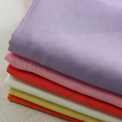 绵绸布料30支工厂现货平纹手感舒适梭织衬衫染色人棉面料